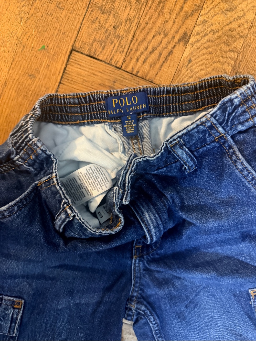 POLO Dark Wash Cargo Jeans with Side Pockets - Picture 3 of 3